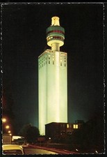 Frankfurt-Sachsenhausen, Ansichtskarte, Henninger Turm bei Nacht 