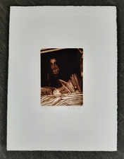 Original Radierung von Margrit Ewert handsigniert langhaariger Mann o. Frau 197?