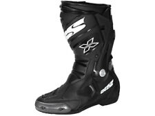 iXS Motorradstiefel Estoril | Schwarz | Racing Stiefel aus Mikrofaser-Material