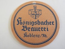 Alt Bier Untersetzer ~Konigsbacher Pilsener~ Koblenz,Germany Brewery ~ Est. 1689