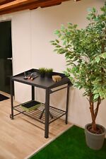 Pflanztisch Diana mit Rollen Anthrazit Gartenschrank Gärtnertisch Outdoorküche