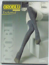 OROBLU Strickstrumpfhose ENCHANTED Baumwolle/Seide gerippt navy blue