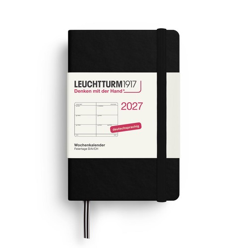 Wochenkalender mini schwarz - a7,
