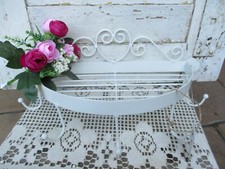 Wandregal halbrund REGAL Hängeregal Küchenregal Metallregal Garderobenhaken weiß