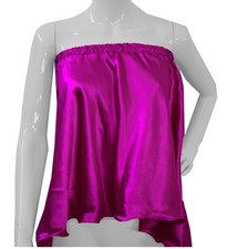 Asym Top Medium Crop Top Satin