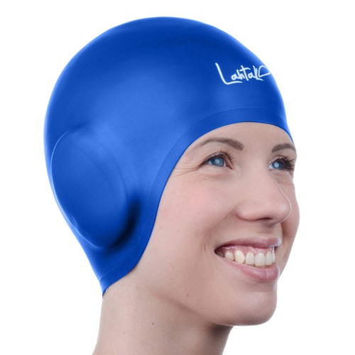 Badekappe mit ohrenschutz - badekappe, 3d
