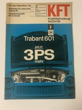 Kraftfahrzeugtechnik KFT 02/1969 Trabant 601 MZ ES 125/150 Audi 100 DDR Geschenk