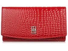 Damen Geldbörse Rot Croco