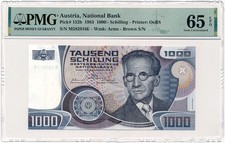 Österreich - 1000 Schilling 1983 * P152 * PMG Gem UNC 65 EPQ * Schrödinger