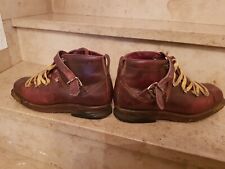 Antike Leder Skischuhe Stiefel