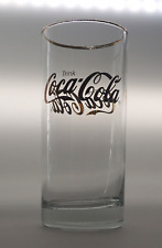 Coca Cola Coke Softgetränk Glas Softdrink Klar 0,3l Bar Goldrand alt Limonade
