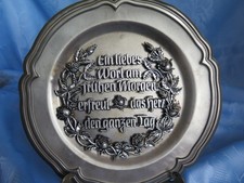 Zinn Teller echt mit Kunst