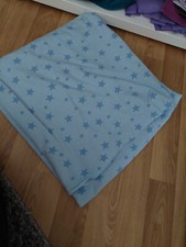 Meterware Jersry Stoff Hellblau Sterne