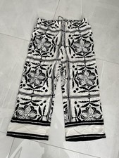 H&M Damen Hose Gr. XL Schwarz Weis Neu 