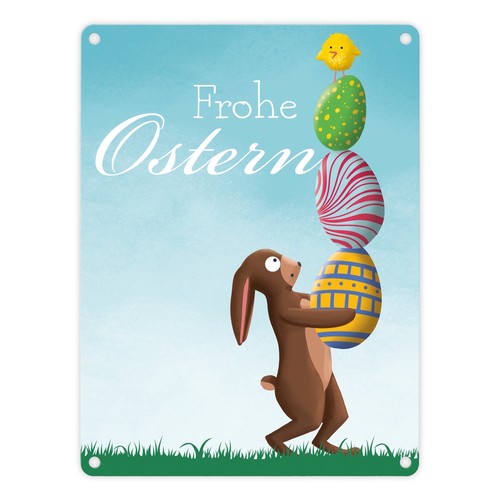 Frohe ostern mit osterhase - frohe,