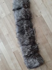 Echt Pelz Silberfuchs Kapuzenrand oder Kragen Top Zustand Upcycling