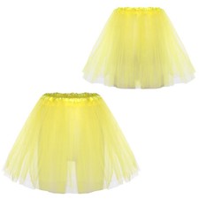 Damen Kleid Petticoat Rock Taille Unterrock Lolita Tutu Kostüm Tulle Ballett