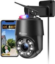 ctronics 4K8MP 16X Optischer Zoom Überwachungskamera 2,4/5GHz PTZ Kamera schwarz