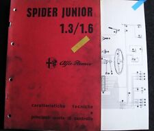 Alfa Romeo Spider Junior 1.3 1.6 1973 AR Werkstattbuch photo Prospekt brochure
