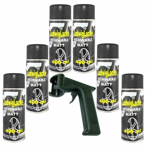 Schwarz matt spraydosen - schwarz, 6
