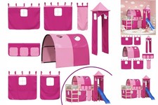 Vorhänge Für Hochbett Mit Tunnel Und Turm Rosa