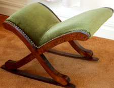 antike Fußbank Hocker