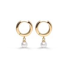 Perlen Creolen Damen 18k
