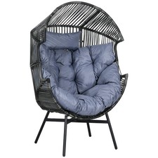 String Rattan Egg Stuhl, mit