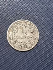 Münzen Kaiserreich 1/2 Mark Silber 1908 A