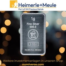 Heimerle + Meule 1g Silberbarren aus UnityBox