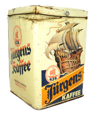 Blechdose Jürgens Kaffee Braunschweig GJB SEHR ALT