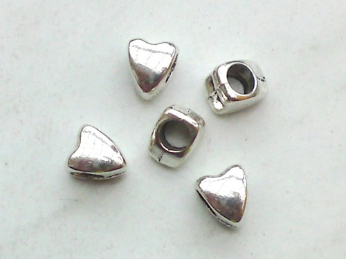 10x beads herz 9x8mm großloch - herz,