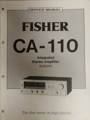 Fisher service manual - fisher,