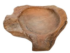Holzschale aus Teakholz ca. 50 x 45 cm, Teak Massiv Holz Obstschale Holzschale