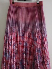 Gr. 44 46 NEU - Plissee Rock Pinktöne Camouflagemuster, Gummizugbund,  knielang