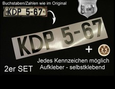 2x Kennzeichen Nummernschild