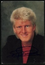 Ansichtskarte Musiker Christian Sommer vor grünem Hintergrund, Autograph 