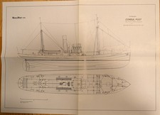 MW Bauplan: Fischdampfer Consul Pust / 3 Blatt A2 / 1:100
