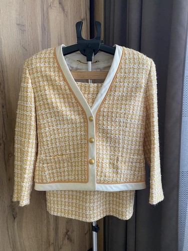 Women escada suit yellow tweed - yellow,