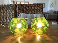 Ikea Lampe Knubbig B0704, Glas Blüten Blätter grün -25W Lampe Leuchte Tischlampe