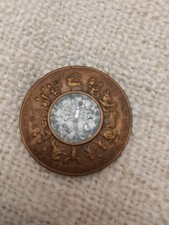 Medaille Münze Bronze Talisman Skorpion