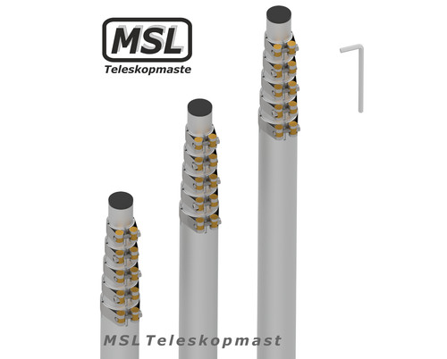 Msl teleskopmast aus - 6,0, m