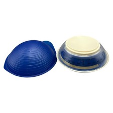 Tupperware Waage Combi Plus 2 kg Waagschale Küchenwaage Kg Lb Blau Weiß Vintage