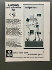 TN Getränke Automaten DWM Verkaufsautomat Frankfurt 1969 Vintage Werbung Reklame