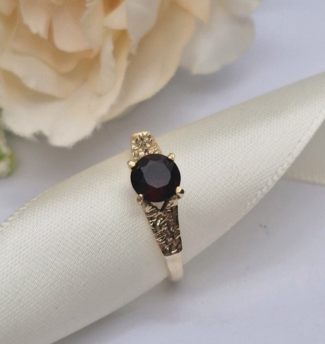 Granat ring vintage gepunzt - ring,