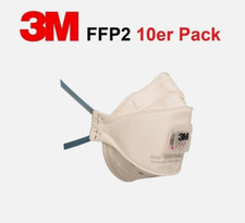 3M Atemschutzmaske 10 STK 9322+Gen3 FFP2/V NR D Mundschutz Ausatemventil NEU OVP