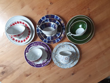 5 DDR Sammeltassen Kaffeetassen Trödel Colditz Porzellan,echt Kobalt,Lettin,Samm