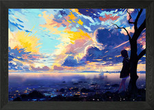 Anime Landschaft Gerahmtes