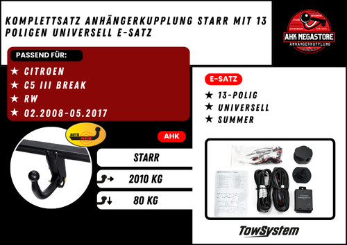 Anhängerkupplung komplettsatz - anhängerkupplung,