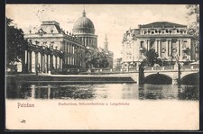 Ansichtskarte Potsdam, Stadtschloß und Langebrücke 1905 